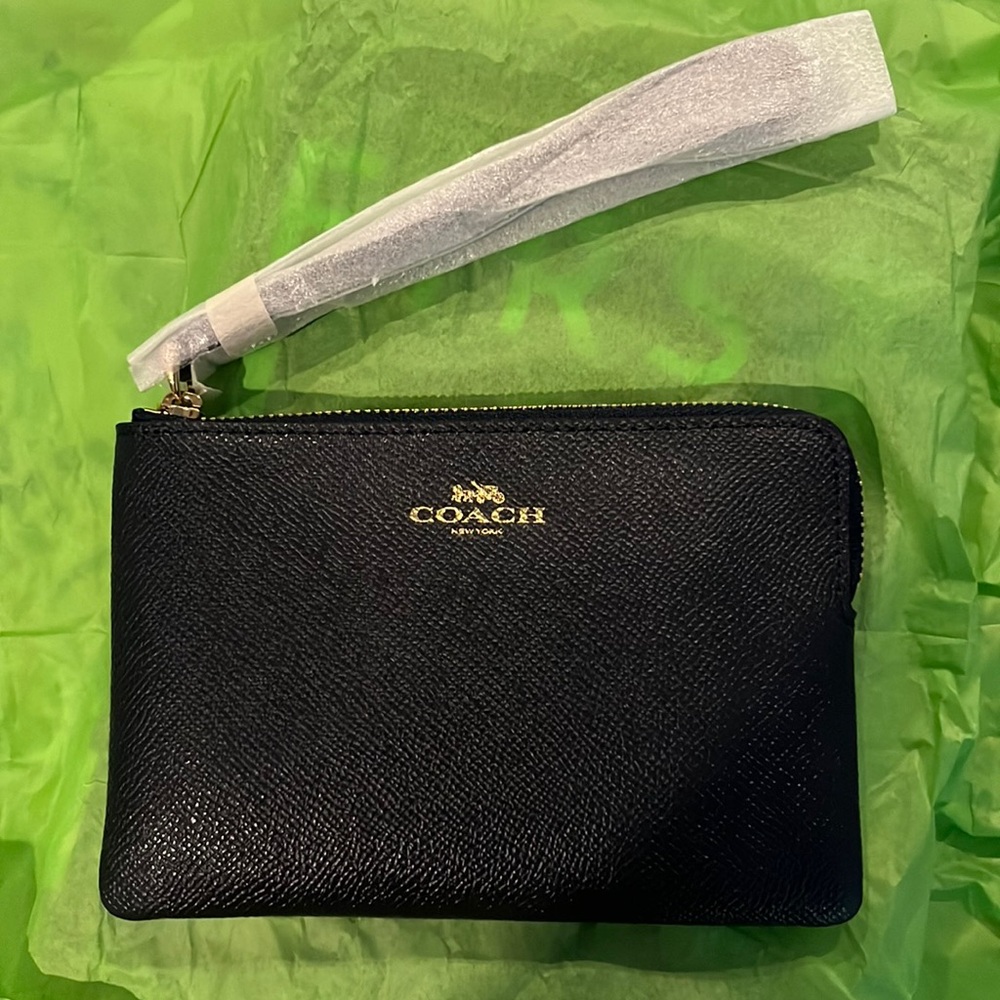 Coach leather wristlet